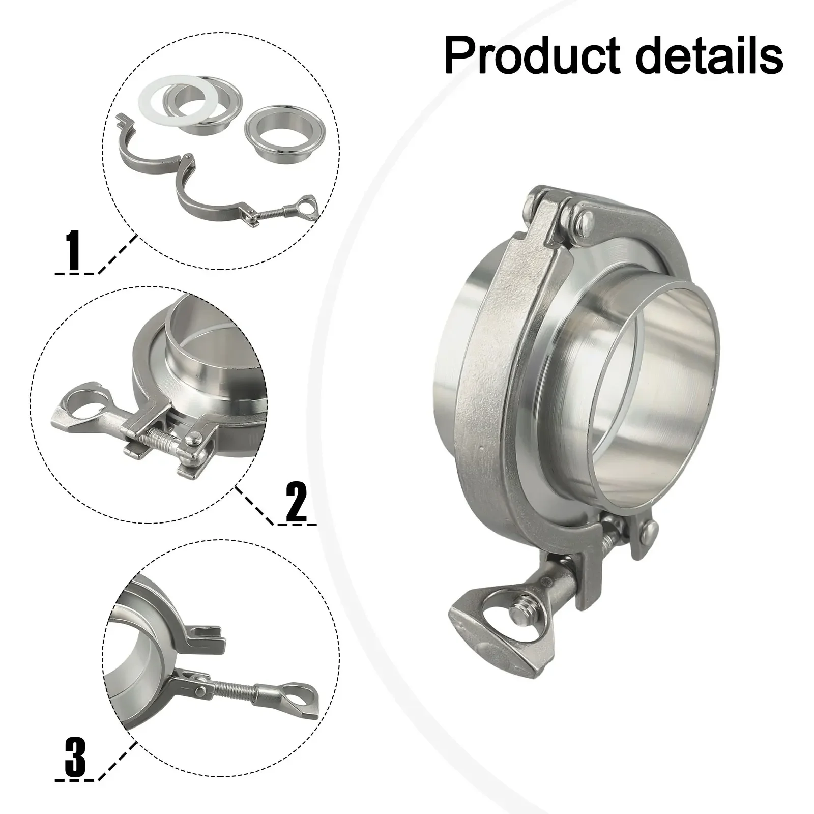 Stainless Steel Weld Ferrule Duty Tri Clamp With Nut And Gasket Multifunctional Household Heavy Hardware Accessories Kit