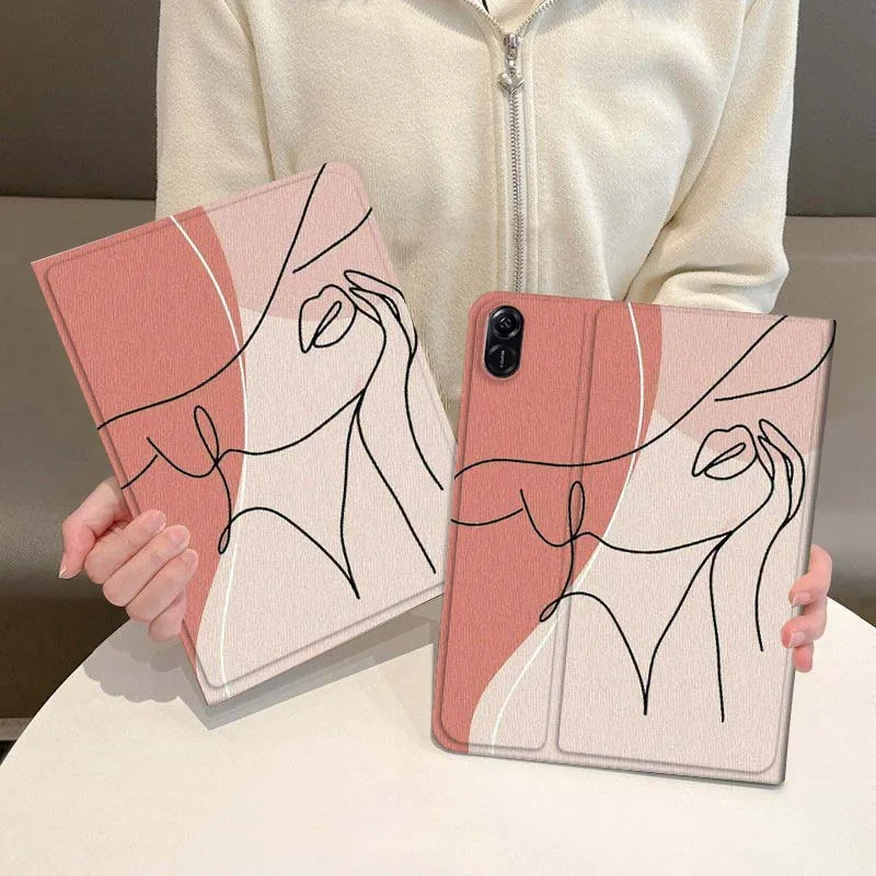 

Morandi Retro Simple Pattern For Honor Magic Pad 6 7 X8 V6 V7 Pro V8 X9 8 V8 9 13 X8a 2 V9 GT X9a X9 GT2 13.3 Inch Tablet Case