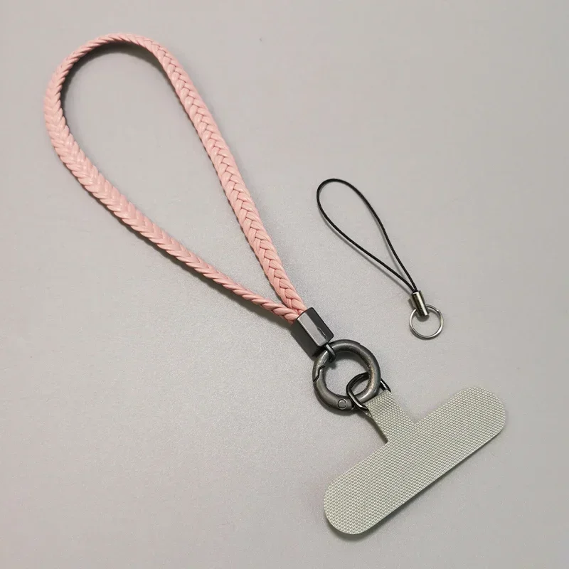 

Мобильный телефон ремешок, короткая плетеная цепочка, Кожаная оплетка, женская модная подвеска на запястье, веревка против потери, ремешок на запястье для телефона