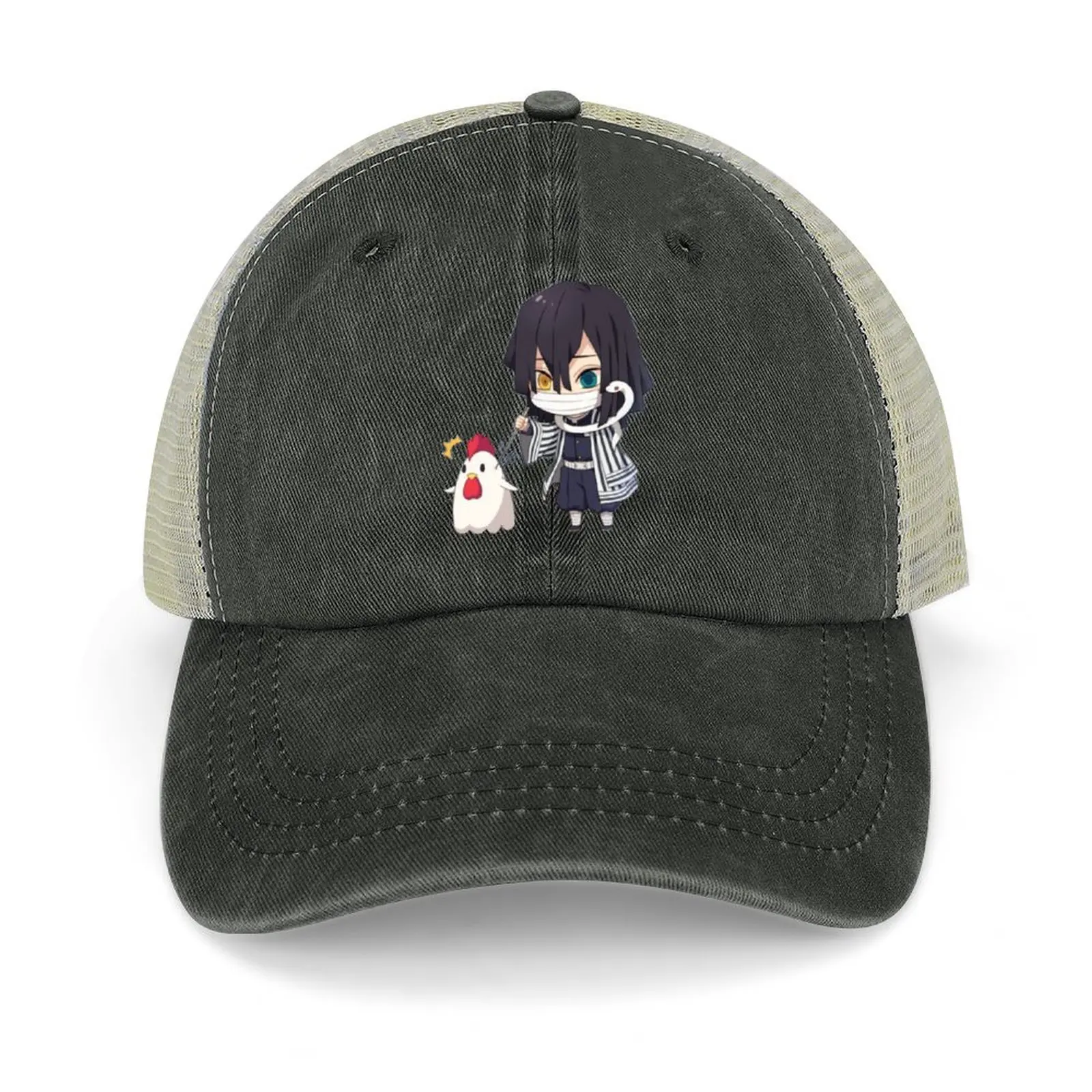 

Chibi Iguro Obanai Baseball Cap fishing hat Visor foam party Hat Wild Ball Hat Caps Women Men's