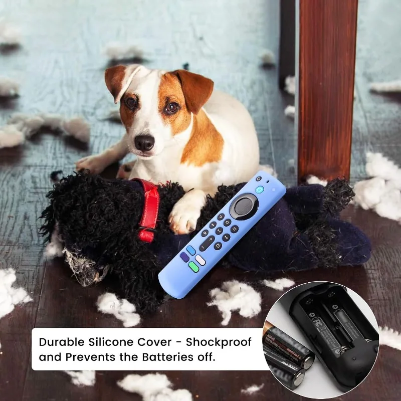 1-2pcs Remote Cover for Alexa Voice Remote 3rd Gen Fire TV Stick 4K 2021 Soft Silicone Protective Sleeve with Lanyard Anti Slip