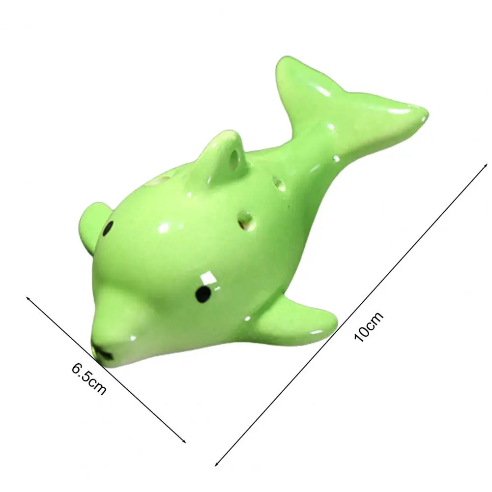 6 Holes Ocarina Dolphin Shape Ocarina Ceramic Ocarina A C F tones 6-Hole Ocarina Music Instrument Accessories