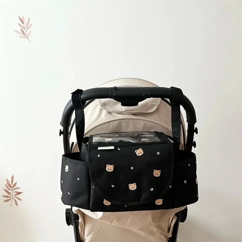 

Сумка для подгузников с мультяшным медведем для колясок, сенсорная сумка для хранения, корзина для хранения, корзина для покупок, органайзер