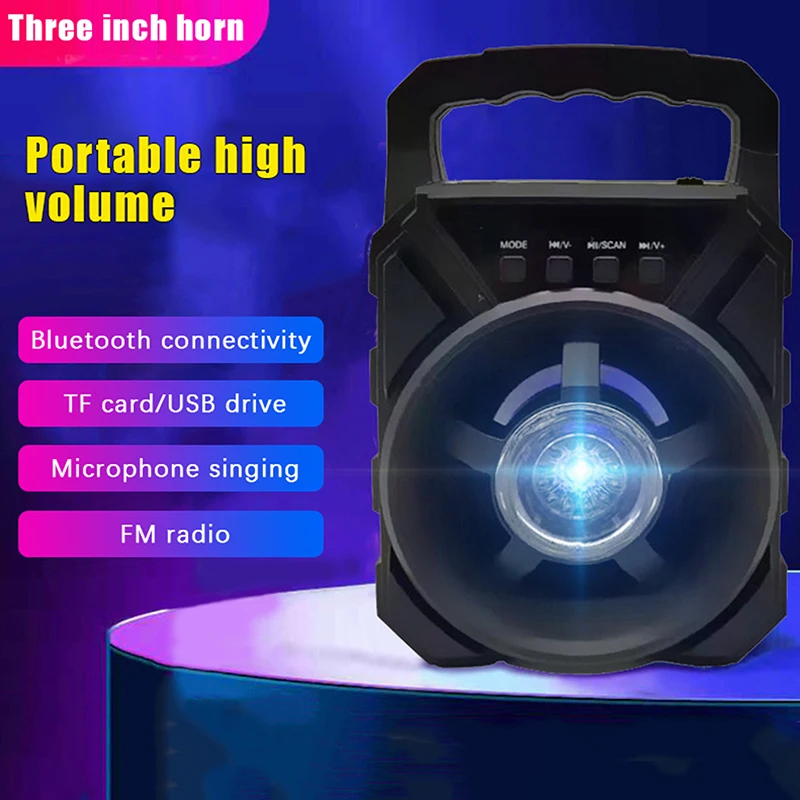 Bluetooth Speakers Can Be Used Outdoors And At Home, Portable, Card-playing, Karaoke Speakers, Computer Audio, LED Lights