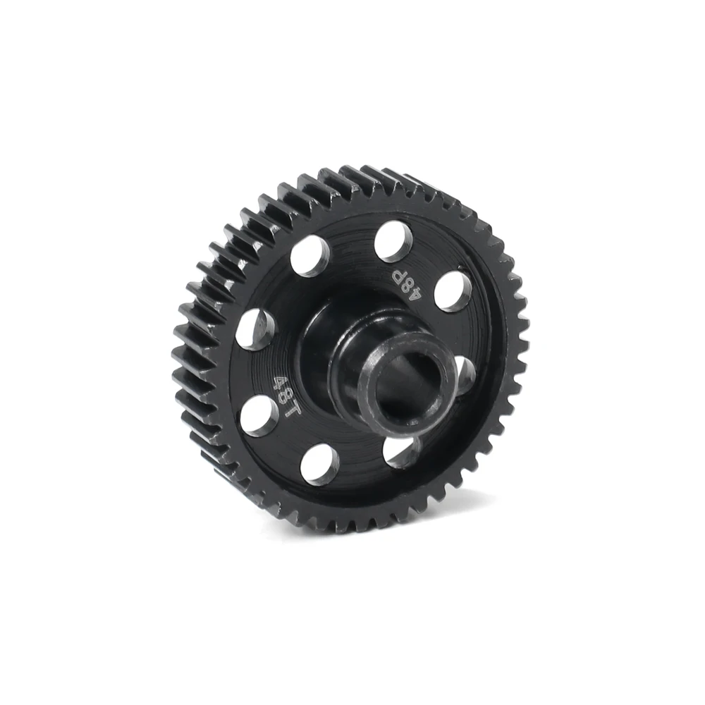 블랙 스틸 스퍼 기어 변속기 기어, TRAXXAS 1/10 4-Tec 2.0 3.0 RC 자동차 업그레이드 부품 액세서리, 48P, 48T, 55T, 62T, 70T