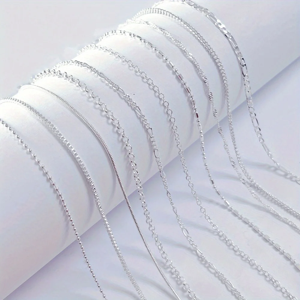 3PCS Jewelry Chains Necklace with Lobster Clasps fit Men Women Pendant 18/20/24/30 Inch