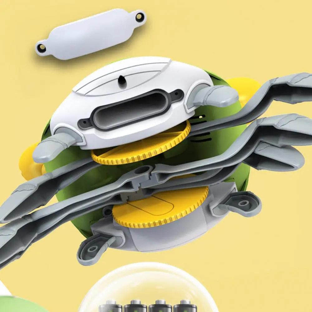 Crab-shaped Bubble Blower Electric Crab Bubble Machines with Led Lights Music Automatic Blower for Kids Fun Outdoor for Children