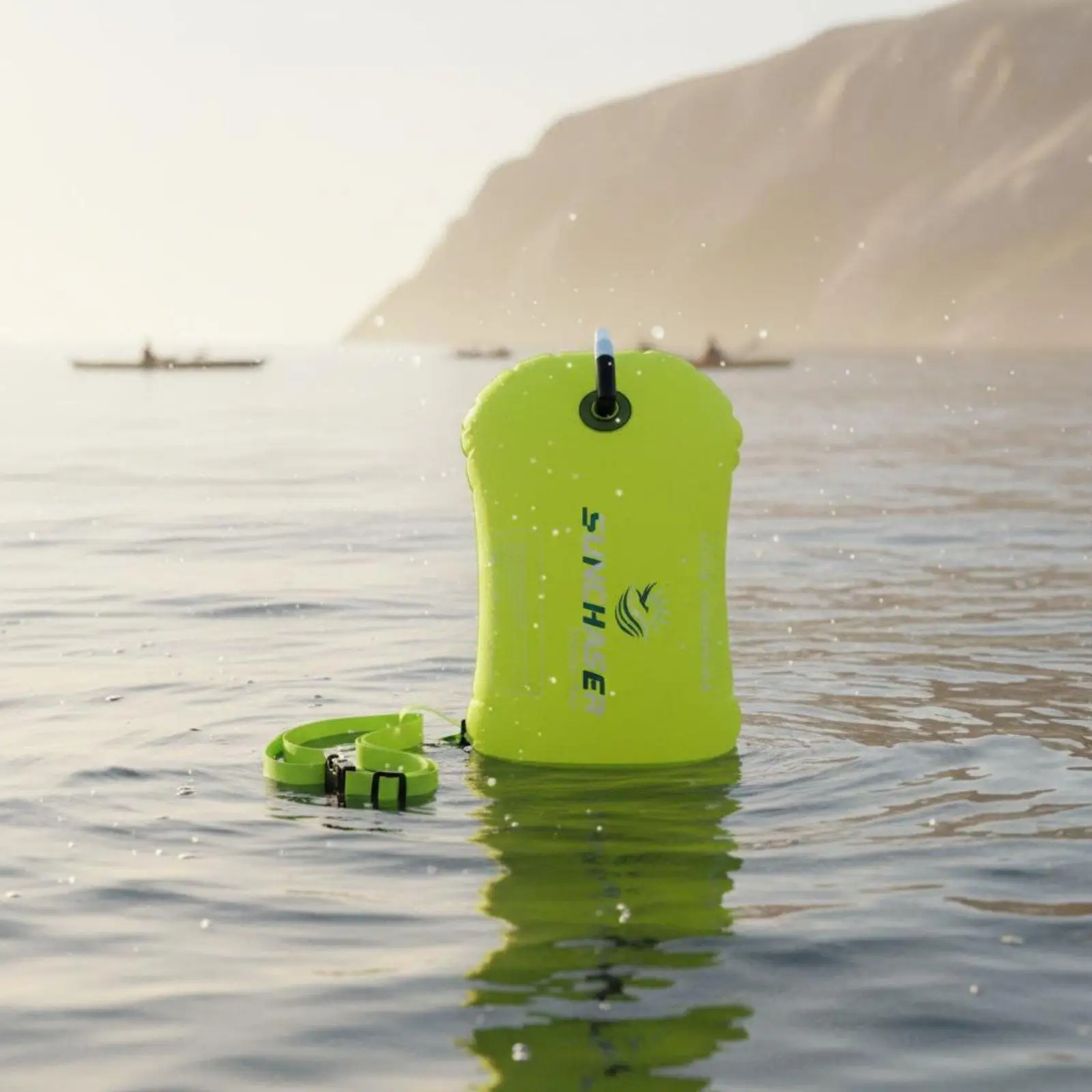 Swimming Float Inflatable Buoy with Storage Compartment Pool Accessory for Adult Open Water Swimmers