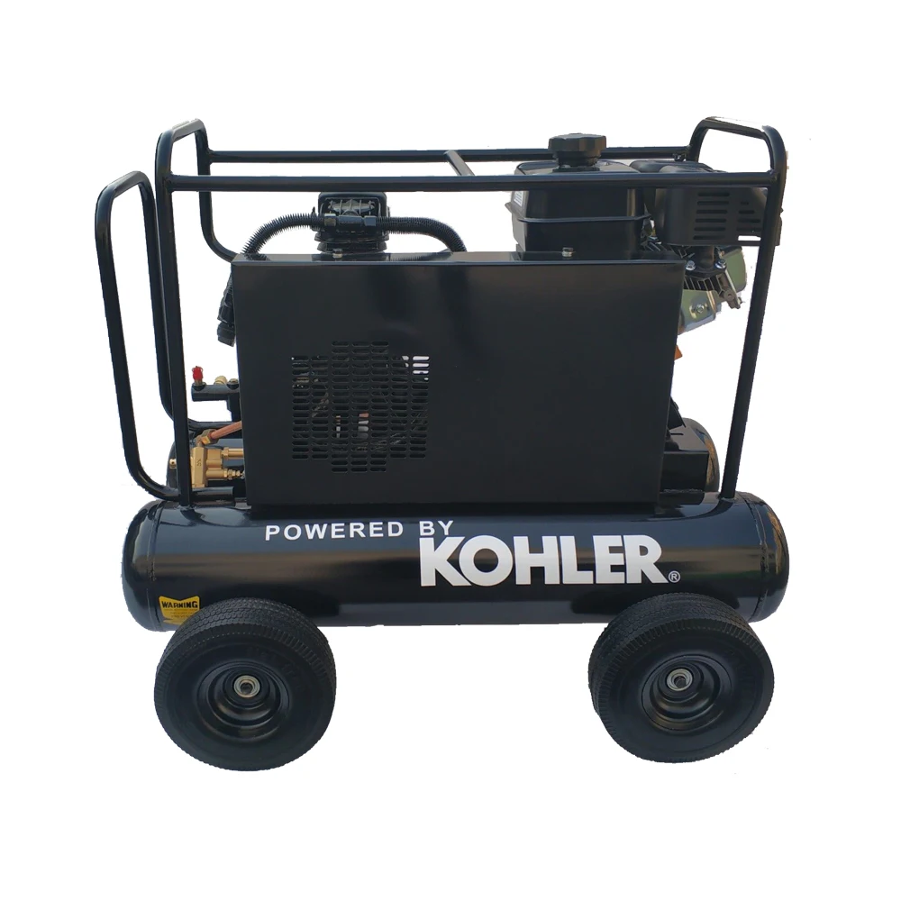 6.5HP Gas Powered Air Compressor 18CFM Portable Gasoline Driven Piston Pump Air Compressed System with 115PSI Max.Pressure