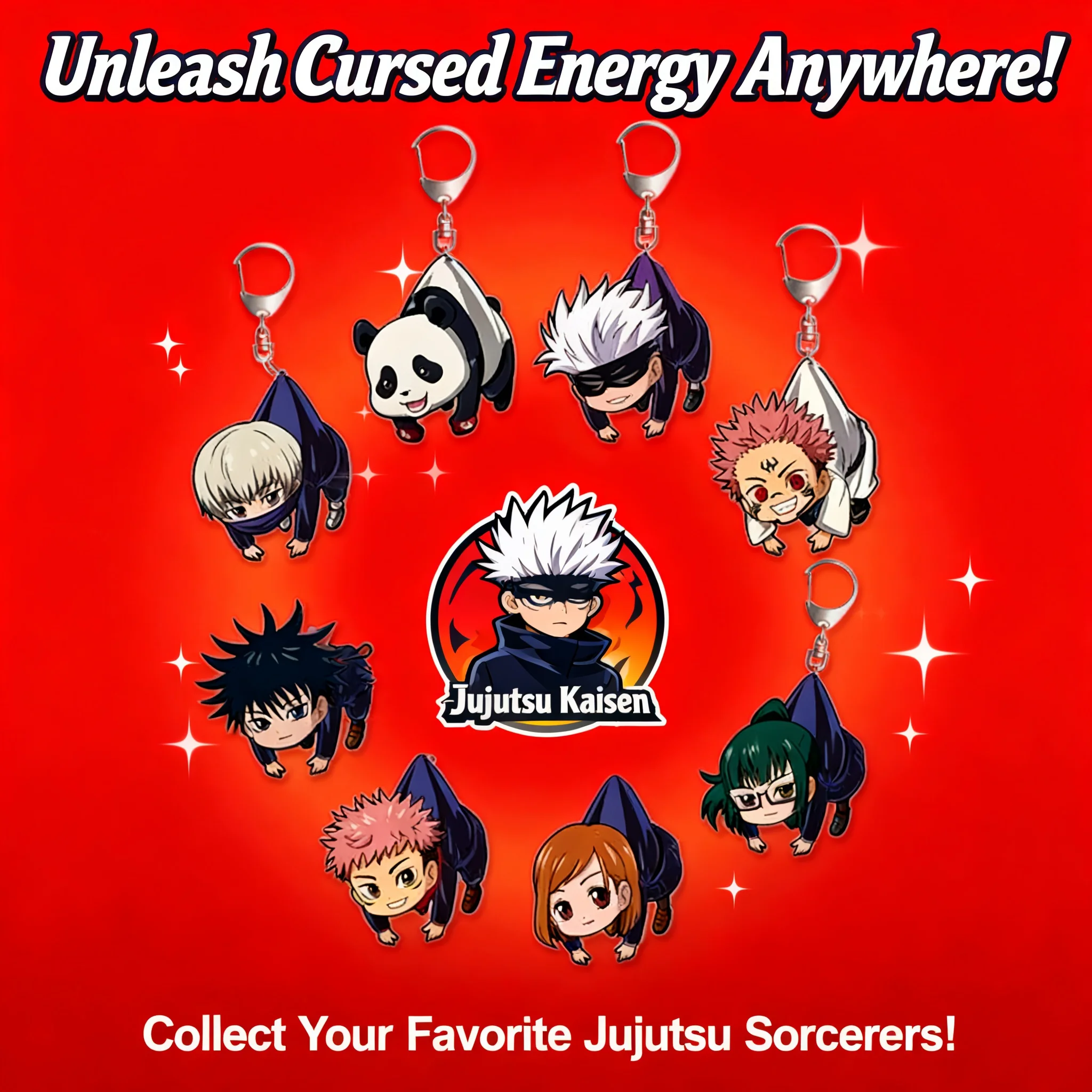 Llavero de acrílico Jujutsu Kaisen, colgante de anime de dibujos animados, dije con foto DIY, regalo con logo, accesorios personalizables para fans, souvenirs