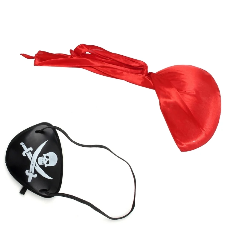 Captain Pirate Headwear Pirate Kerchief Headband Cosplay Props for Halloween Pirate Theme Photograph Props Dropshipping