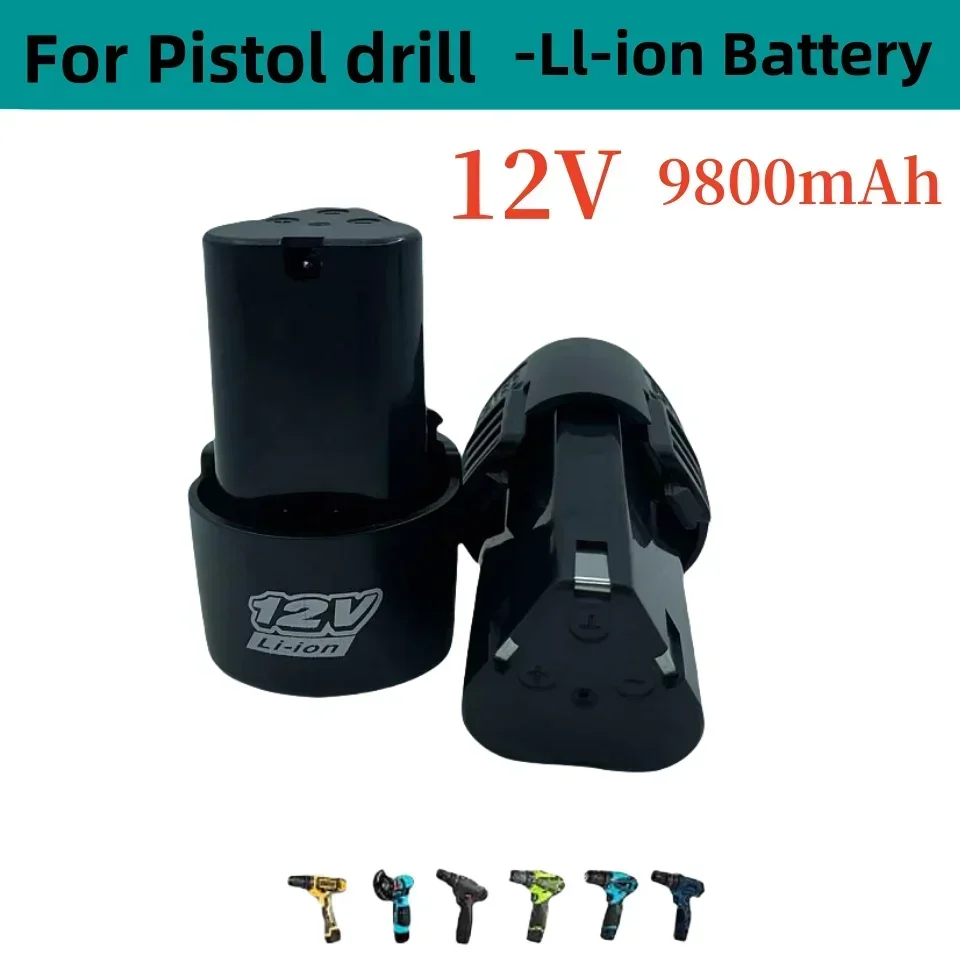 NEW Universal 12V 9800mah Battery Rechargeable Lithium-Ion for Electric Screwdriver Pistol Drill Mini Angle Grinder Tool