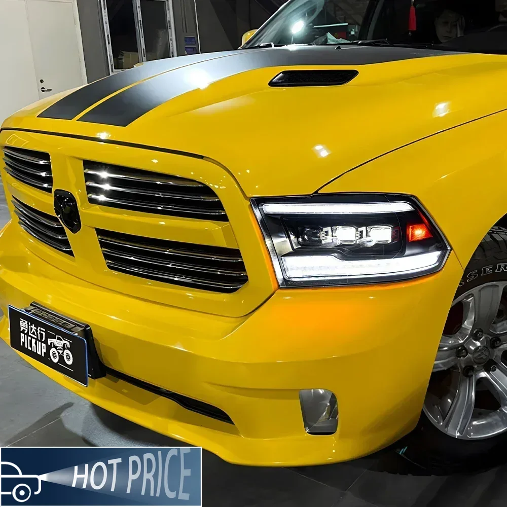 

Car Front Lamps For Dodge Ram 1500 2500 2009-2018 Auto Headlights Assembly LED Projector Three Lens Accessories Plug and Play