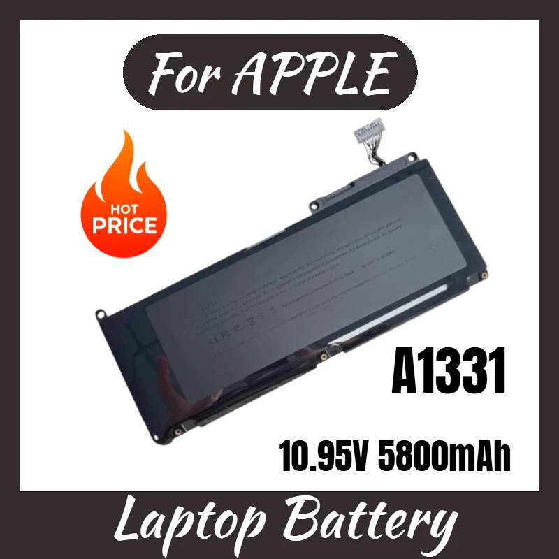 

New Replacement Laptop Battery 10.95V 5800mAh A1331 for APPLE MacBook 13" Pro MC207 MC233 MC516 A1322 A1342 661-5391 020-6580-A