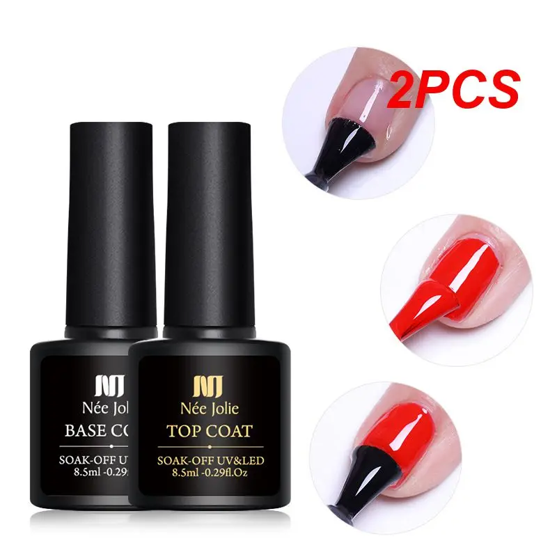 2PCS Nail Gel Top Coat Professional Finish Glamorous Sealing Shining Nail Gel High Demand Clear Nail Gel No Need To Wipe