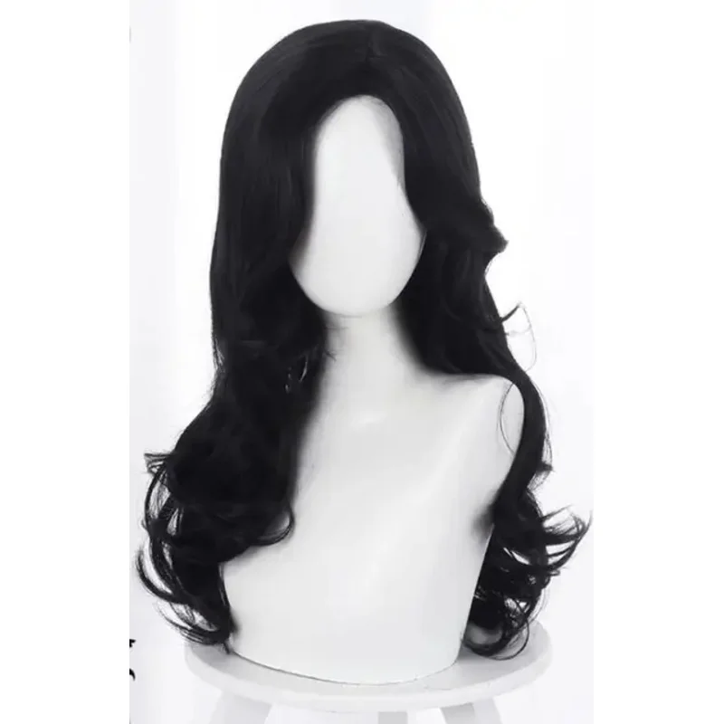 Anime Strega Yennefer di Vengerberg 60 cm Lungo Nero Ondulato Parrucca Donne Gioco di Ruolo Capelli Neri Cosplay Parrucca Ondulata XC7115