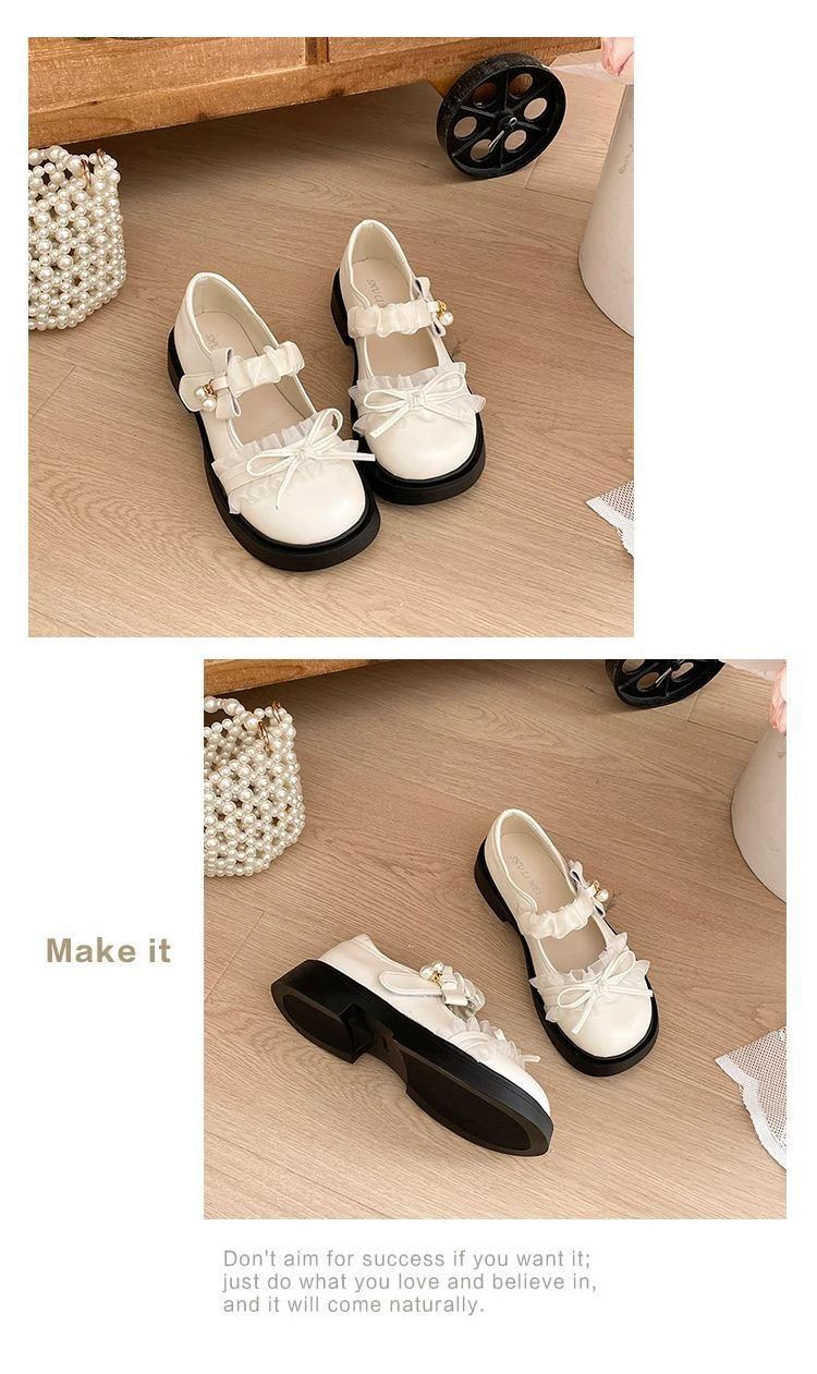 Neue Mary Janes Loafers mit klobigem Absatz, süße Schleifen-Schuhe für Damen, lässige Schuhe im Preppy College JK-Stil für Mädchen – Detail 18