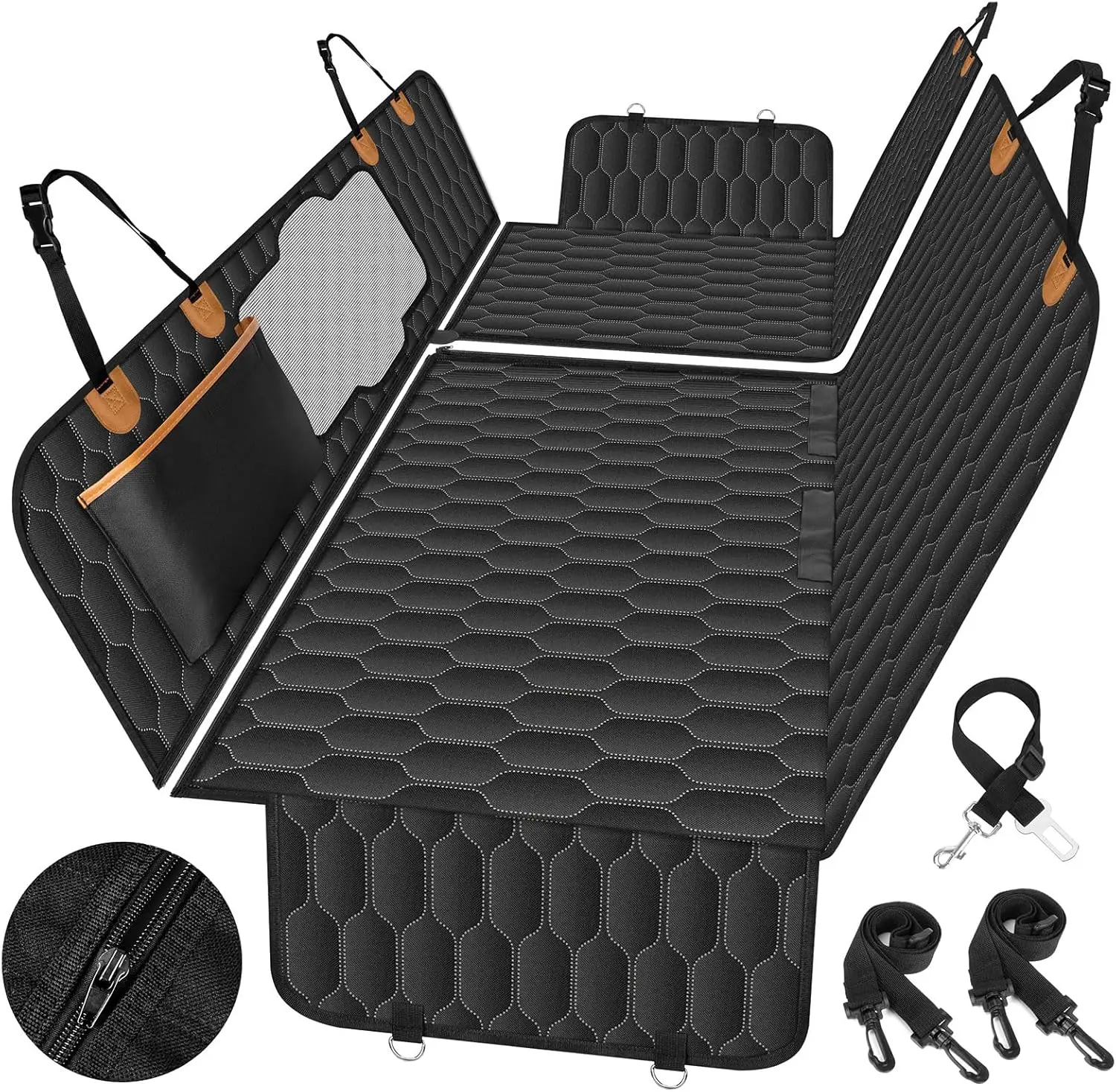 

Dog Ba Seat Cover, Waterproof Scratch Proof Nonslip Dog Hammo For Car, Car Seat Cover For Ba Seat With Sanitary Pad Mesh &