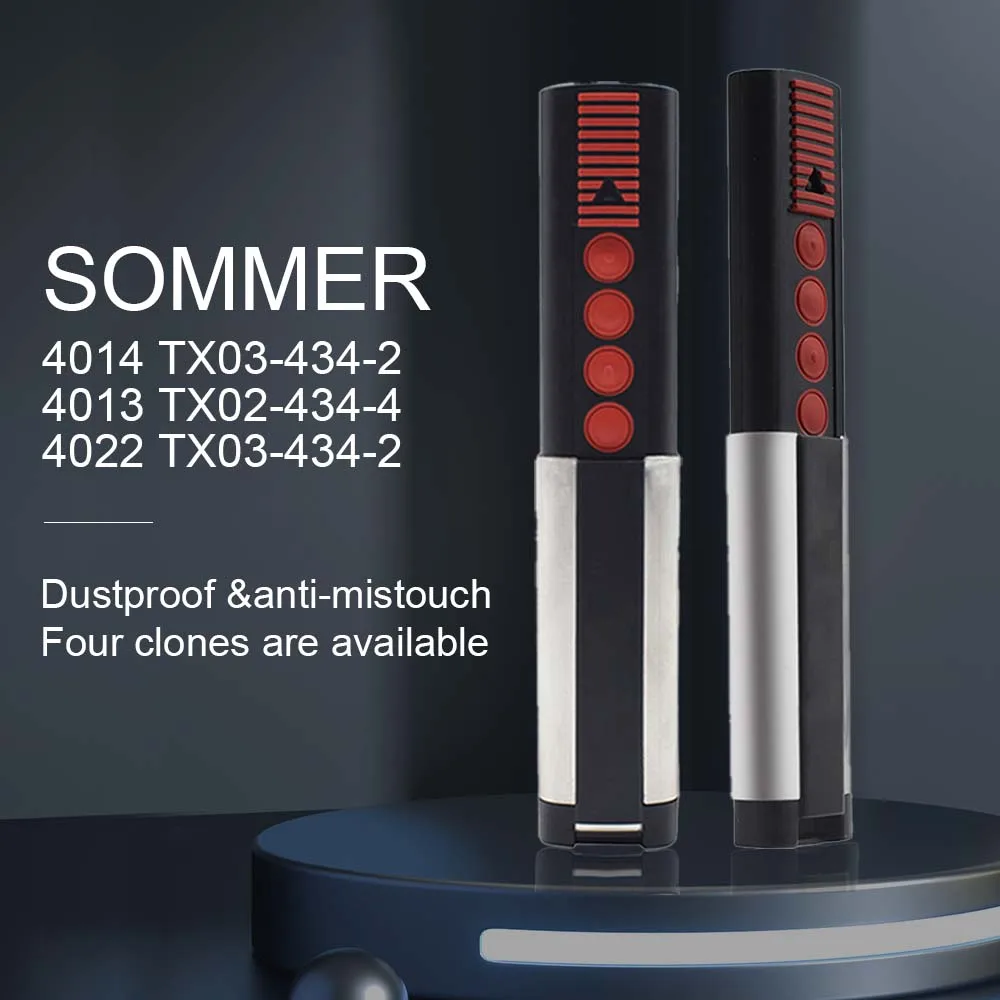 SOMMER 434.42MHz TX03-434-4-XP 차고 문짝 리모컨, SOMMER 434mhz TX03 434 4 XP 게이트 컨트롤러 오프너 2 개