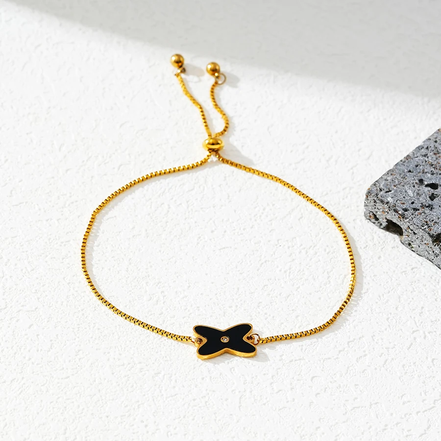 14k Gold-Plated Shell Cross Bracelet Adjustable And Controllable Elegant Jewelry Accessory