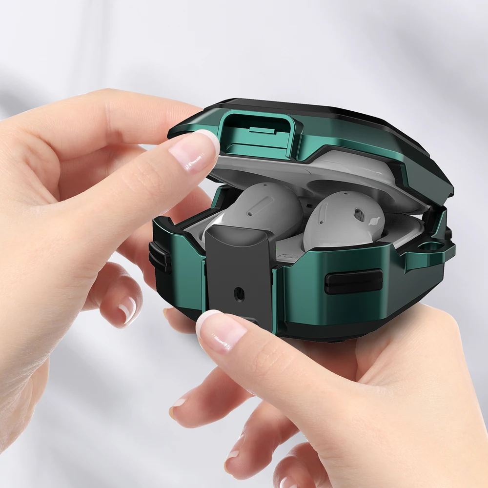 Switch Lock Cover For Samsung Galaxy Buds FE Buds2 Pro Live Buzz Pro Case Full Protection Shockproof With Keychain Earphone Box