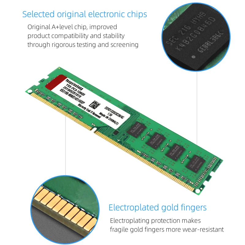 Yongxinsheng-Mémoire de bureau universelle, RAM DDR3, 4 Go, 8 Go, PC3, 1333MHz, 1600MHz, DIMM, 1.5V