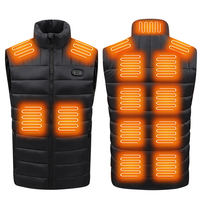 Heated Vest Electric Heating Vest 3 Level Adjustable 15 Areas Heated Electric Heating Gilet Windproof USB Charging for Men Women