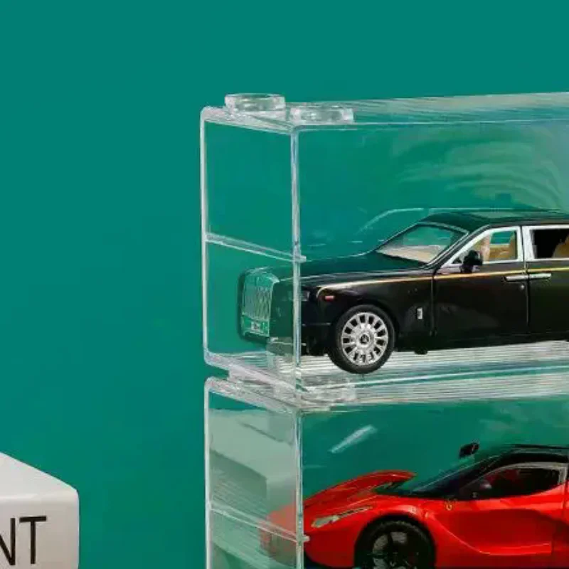 1:24 Scale Car Model Display Box Transparent Acrylic Dustproof Case Hard Cover Stackable Toy Car Storage Case Display Boxes