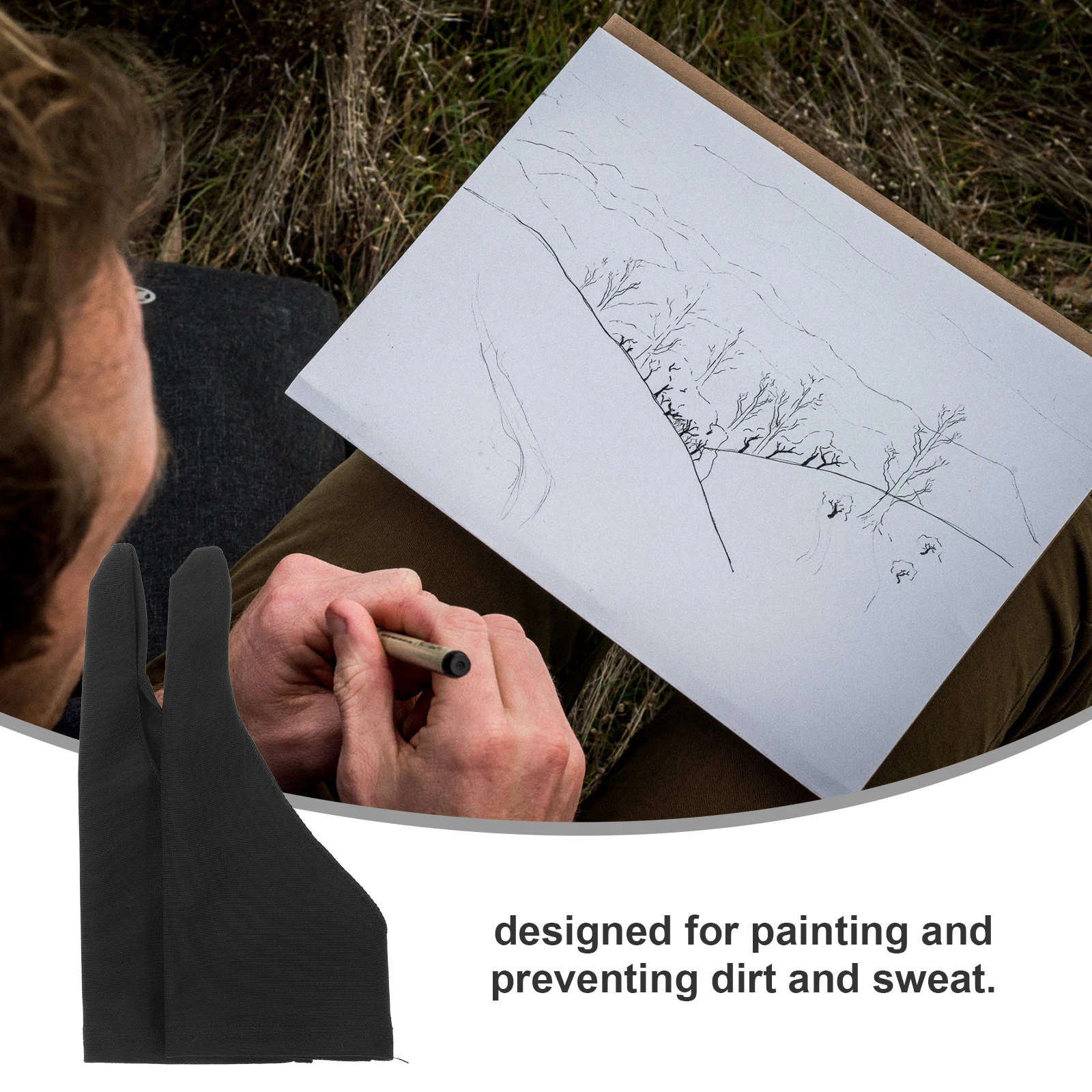 

4Pcs Finger Stop Gloves Thumb Guard Nail Biting Prevention Comfortable Breathable Fabric Durable Protection