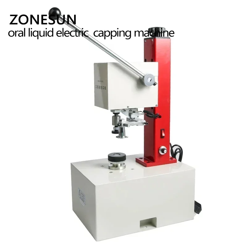 ZONESUN Semi Automatic Vials Crimping Machine Oral Liquid Electric Hand Capping Machine Multifunctional  Sealer Vial Crimper
