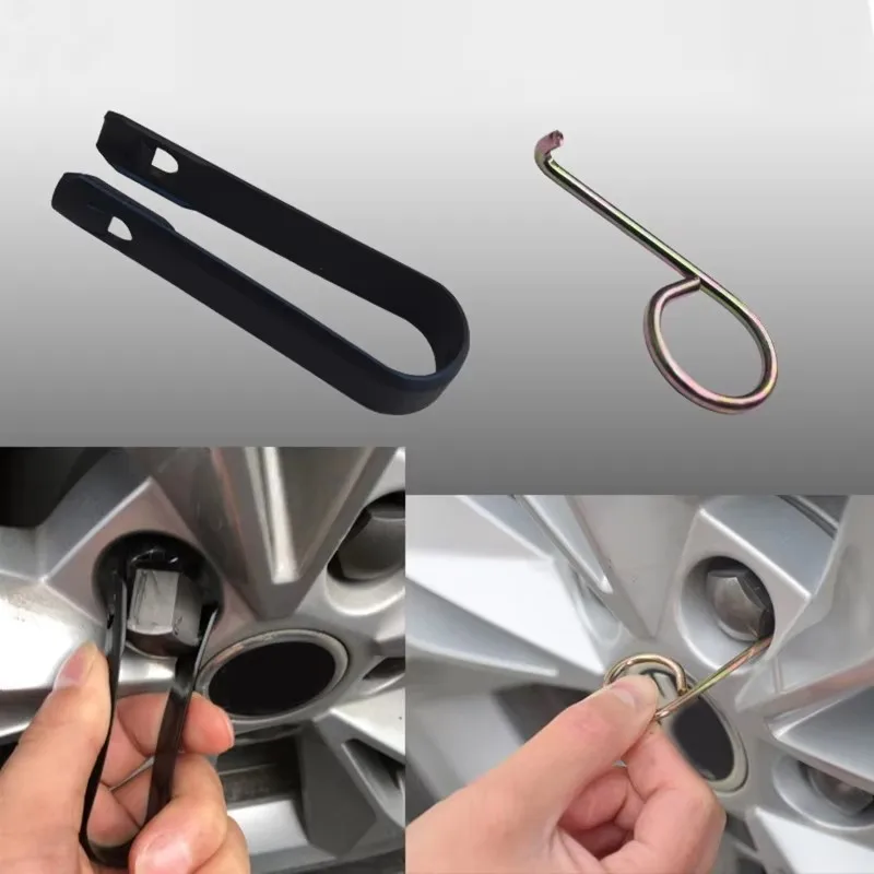 Car Wheel Hub Screw Cap Remover Tool Alloy Wheel Bolt Stud Nut Cover Key Tweezers Dismantle Tool Car Accessories