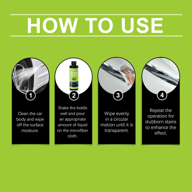 Auto Metal Polish for Rims Trim Exhaust Tips Removes Oxidation Restores Luster for Everyday Vehicle Cleaning Maintenance