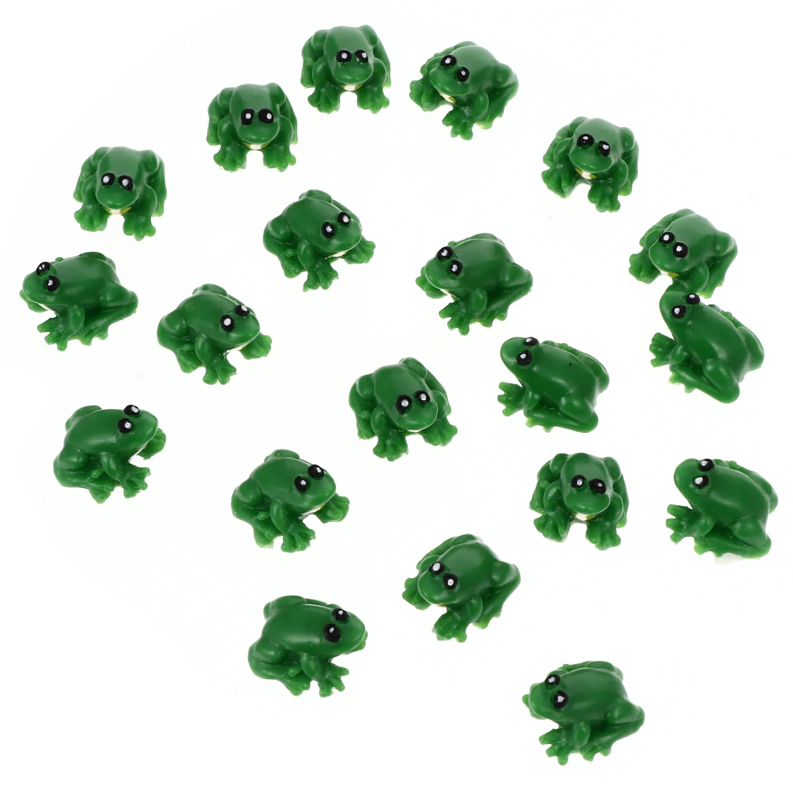 20 Pcs House Resin Frog Tabletop Adornment Frogs Micro Decor Accessories Crafts Statue Green Garden