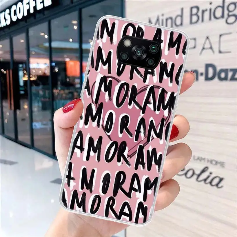 AMOR This Is Love Soft Phone Case for Xiaomi Poco X6 X5 X4 Gt X3 Nfc F6 F5 Pro M5s M5 M4 M3 F4 F3 F2 F1 Capa Coque Cover for Xia