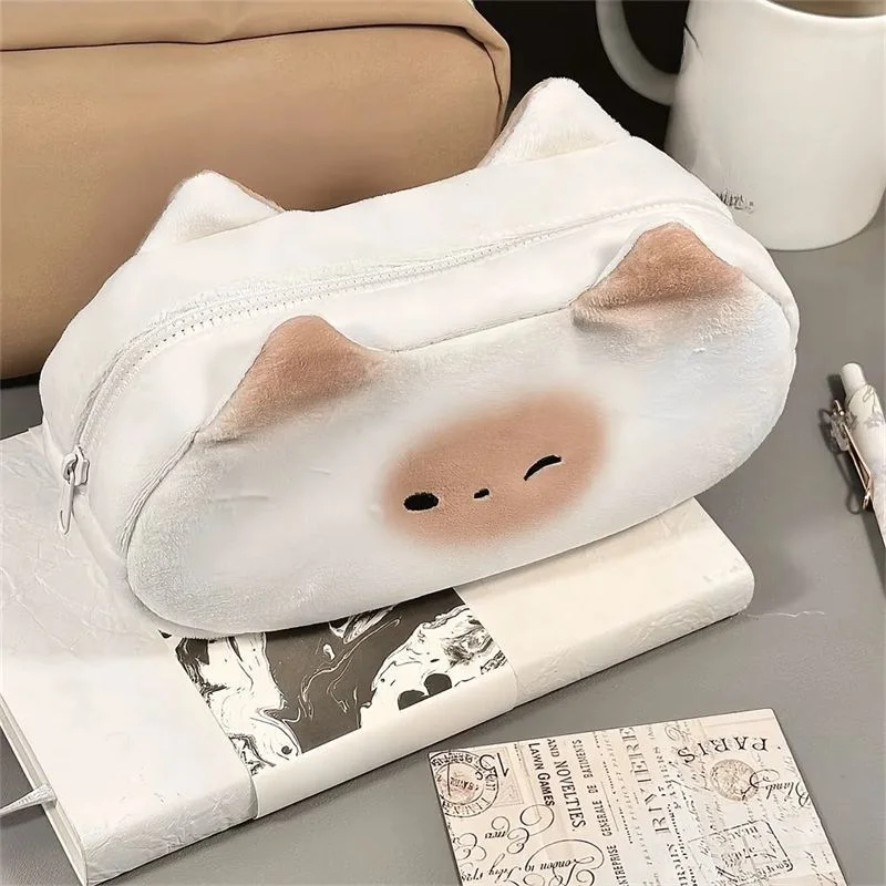 Cute French Toast Pencil Bag Creative Funny Stationery Bag Storage Bag Student Desktop Stationery Storage Back To School