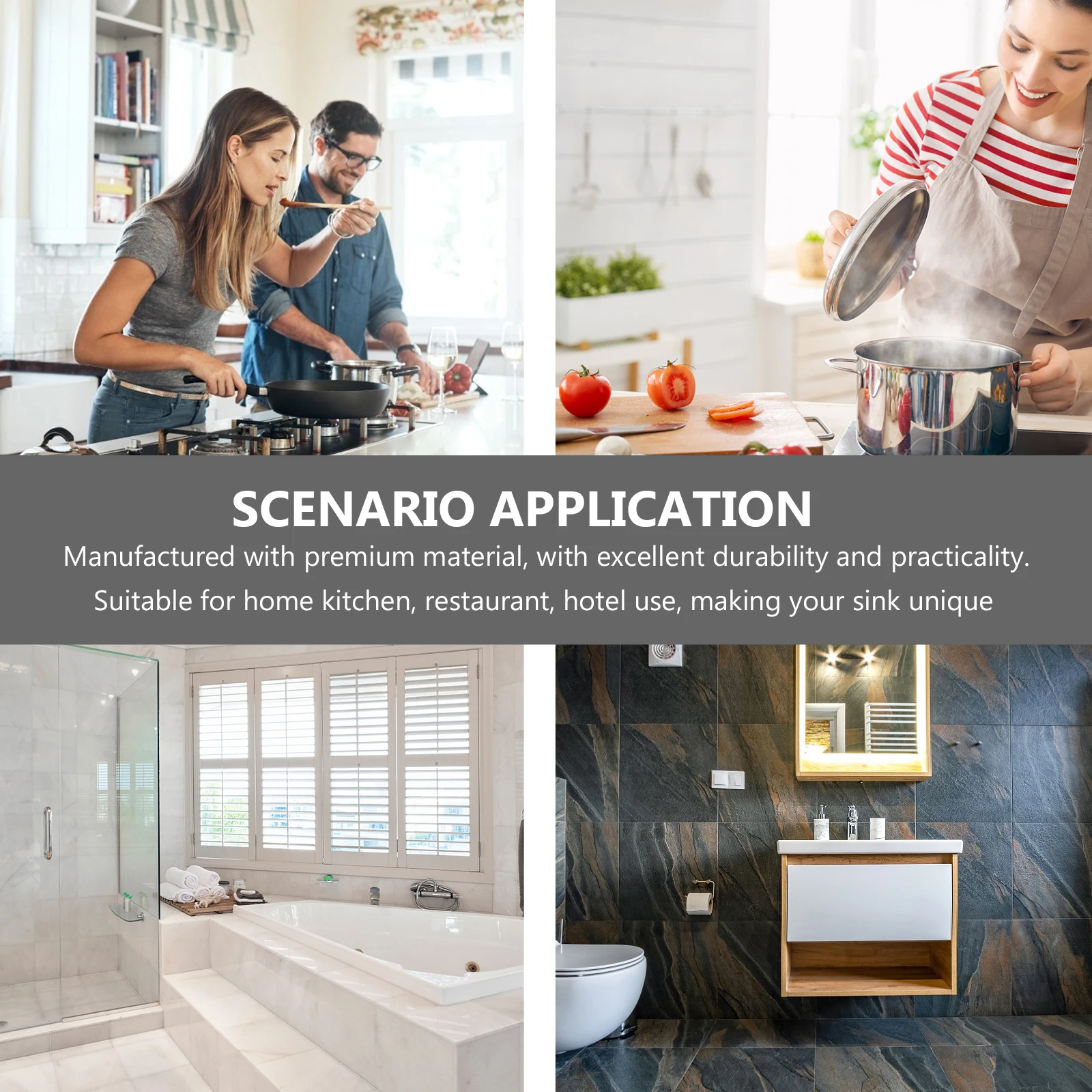 

Stainless Steel Tap Escutcheon 4 Inch Single Hole Sink Cover Plate 2pcs