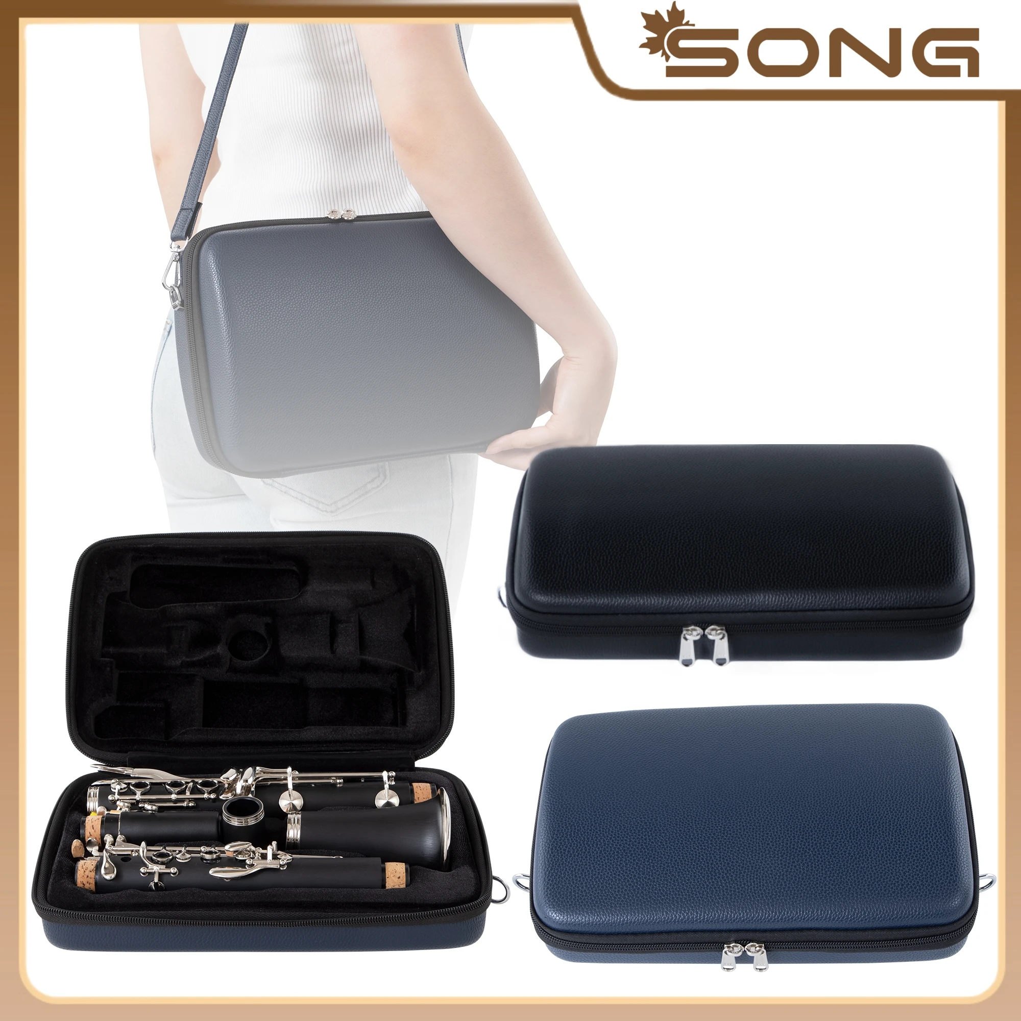 

NEW Lightweight Clarinet bag Waterproof Clarinet integrated case box clarinet Single-shoulder backpack Accessories About 0.5kg