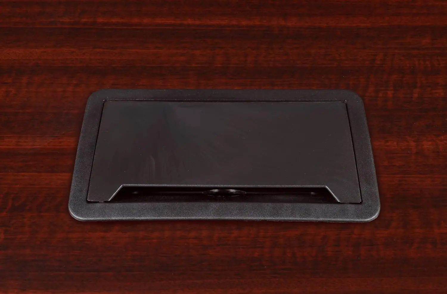 Con Power Data Grommets Legacy Racetrack mesa de conferencia, 95 pulgadas, caoba