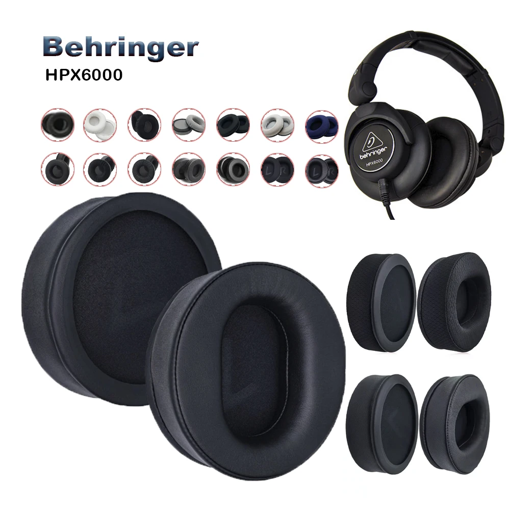 Replacement Ear Pads for Behringer HPX6000 Parts Leather Cushion Velvet Earmuff Headset Sleeve Cover