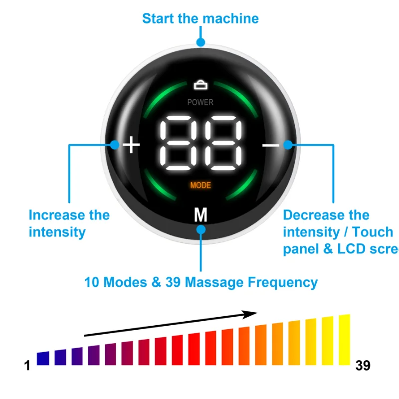 Tientallen Ems Lichaamsmassage K5 Draadloze Eenheid Spierstimulator Therapie Massage Tool Elektrostimulator 10 Mode 39 Niveau Mini Draagbaar