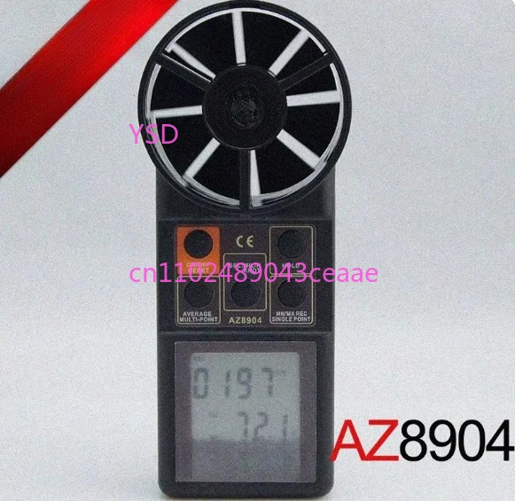 

AZ8904 Ручной ЖК-анемометр, расходомер температуры воздуха, диапазон 0,4 ~ 130 м/с