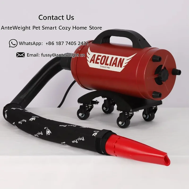 Luxury High-Power Hair Dryer for Pets for Quick Drying Long-Working Pet Blowers Rubber Plastic for Grooming Centers Bathrooms