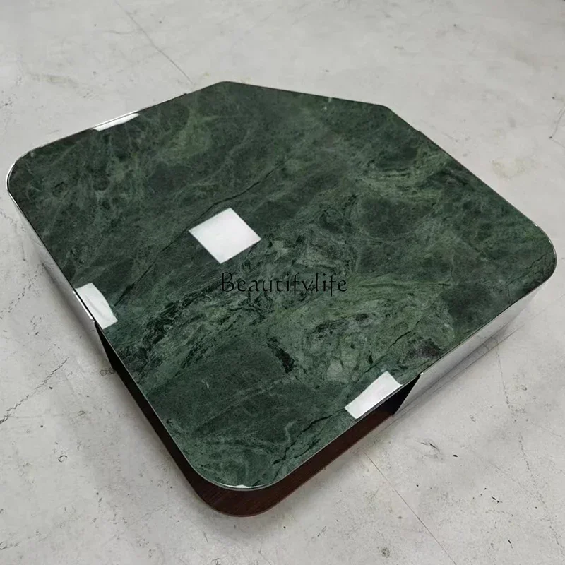 1PJ12Modern light luxury high-end coffee table living room home natural marble square tea table