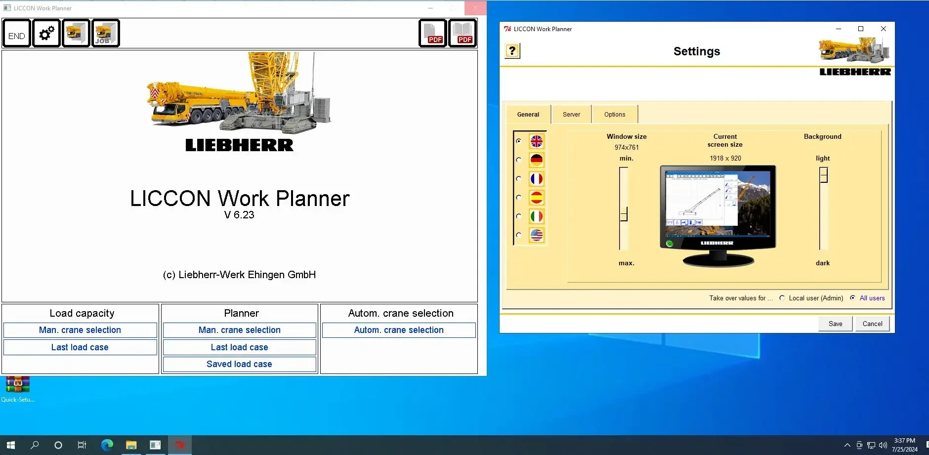 Liebherr LICCON Universal Work Planner V6.23 Updated Data 2024