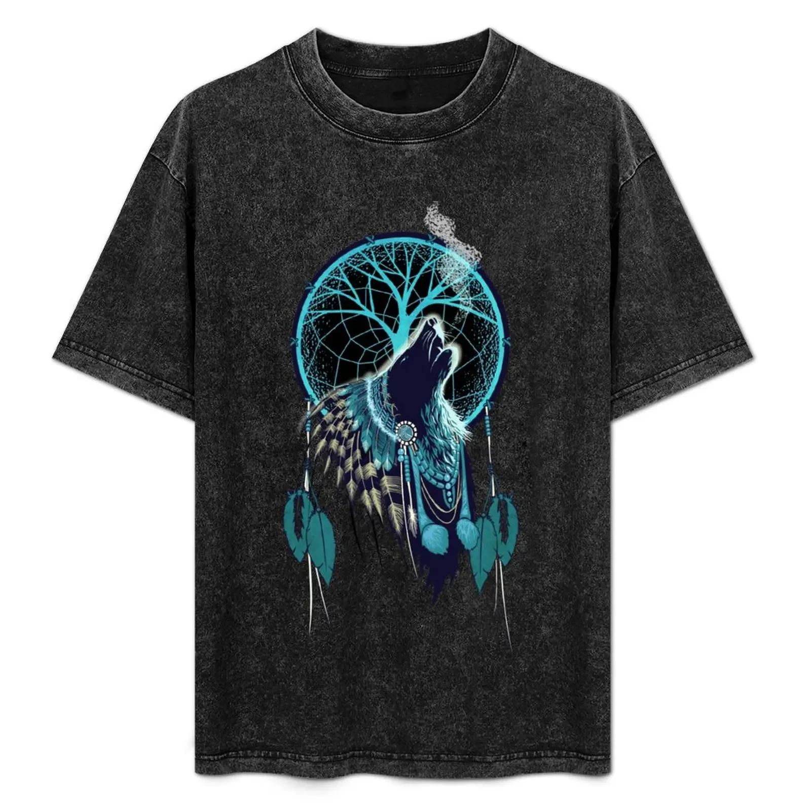 

Wolf Indian Shaman T-Shirt funny costumes anime cute tops mens tall t shirts