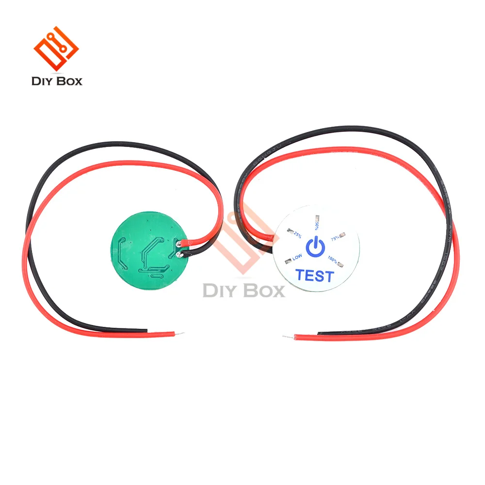 Round Battery Capacity Indicator Power Level Display 1S 2S 3S 4S 5S 6S Lithium Battery 12V Lead Acid With Undervoltage Warning