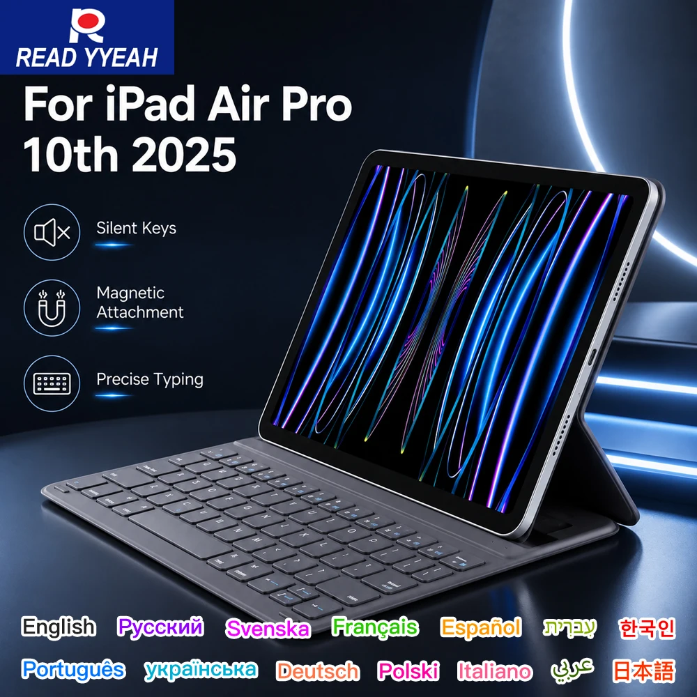 

Magic Keyboard Magnetic for IPad 11th 2025 Air 11in 13in Bluetooth Keyboard Wireless for IPad Air 4 5 6 Pro 11 10.9 Case Stand