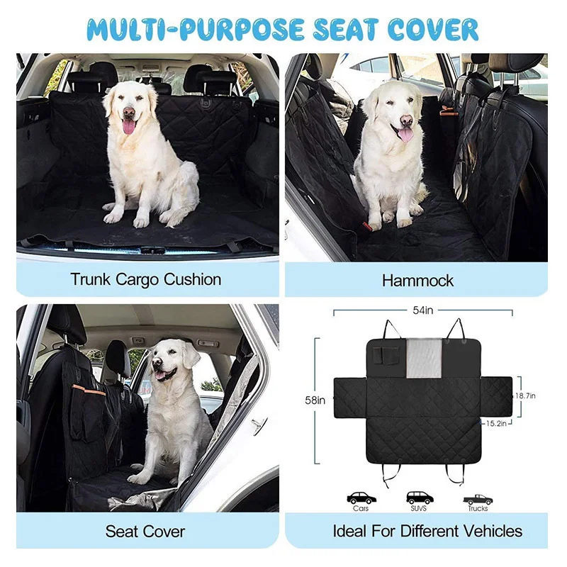 JANYO-Waterproof Backseat Dog Cover, Scratchproof Antiderrapante Protector, Pet Car Seat, personalizado, Logo Marca, 100 Pcs