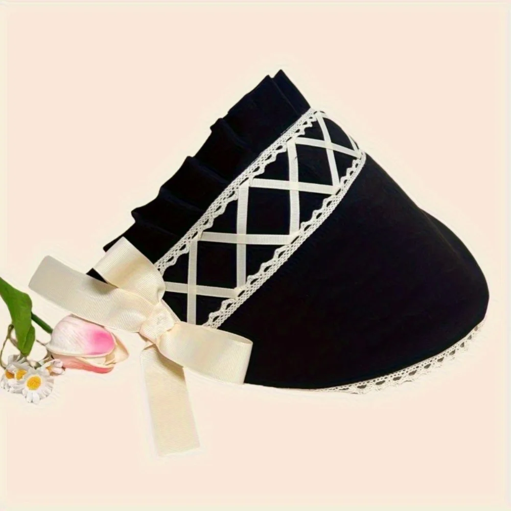 LOLITA – chapeau gothique en dentelle avec nœud, accessoires Lolita élégants pour femmes, couvre-chef de Style Vintage, Costume de fête à la mode