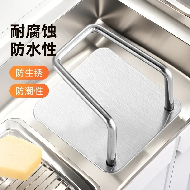 kitchen-goods-home-artifact-practical-small-objects-no-punching-stainless-steel-sponge-rack-hanging-steel-wire-ball-hook